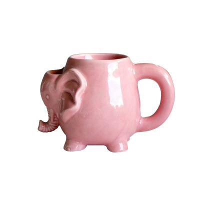 China Agriculture Party Gifts Lace White Cute Link Dye Creative Wholesale Smoke Bong Ceramic Elephant Mugs Coffee Sublimation Pipe Smoking Mug for sale