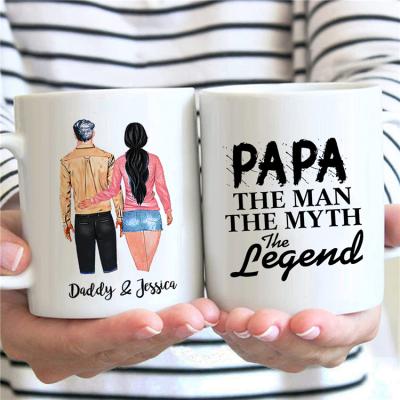 China Wholesale Custom Friend Promotional Agriculture Manufacturing Porcelain Mug Fathers Gift Set for sale