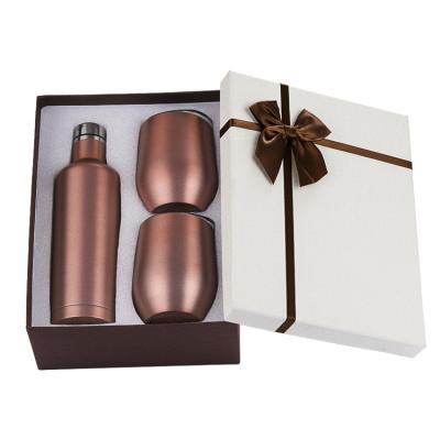 China Promotional Custom Insulated Agriculture Red Wine 17oz Water Cup Bottle Stainless Gift Set for sale