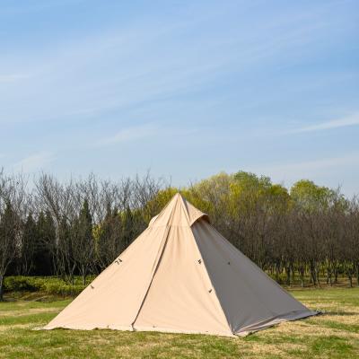 China Straight Tying Type Mounthood Canvas Tent Fabric Outdoor Winter Outdoor Tent Wedding Stretch Tent for sale