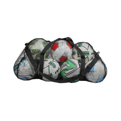 China Popular Ball Ramp Soccer Bag Storage Carry Net With Shoulder Basketball Mesh Sport Bag Fit For 10 Balls for sale