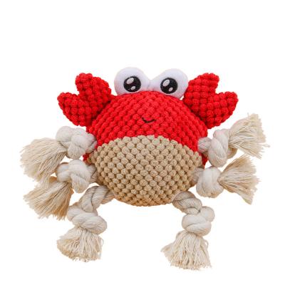 China Neworld Sustainable Dog Chew Toys Stuffed Crab Toy For Dog Aggressive Toothbrush Chewers Clean Teeth for sale