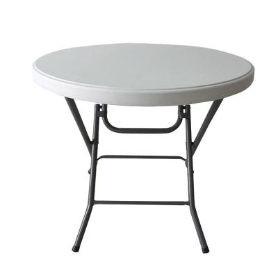 China 80CM High Quality Banquet Circle Folding Party Easy Carry Stackable Plastic Table for sale