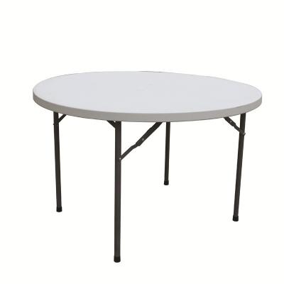 China 4ft Light Series Outdoor Modern Round Folding Picnic Travel Half Fold Dinner Table for sale