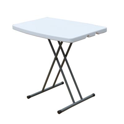 China High Quality Portable Adjustable Height Computer Desk Easy Carry Outdoor Plastic Folding Table for sale