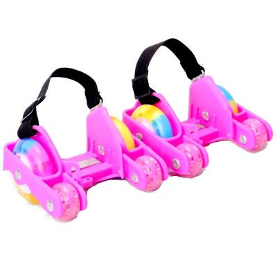 China Factory Direct Sale Plastic Durable Adjustable Flashing Wheel Shoes Ignition Roller Skates Turn Signal Roller For Kids 2 Pieces - 199 for sale