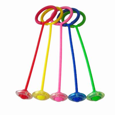 China Sports Toy Factory Price One-Legged Adult Jump Ball Fitness Leg Swing Flashing Bounce Ball On Foot Yo-Yo for sale