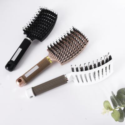 China 4g Wholesale Private Label Anti Static Blend Soft Nylon And Boar Bristle Hair Massage Duct Brush for sale