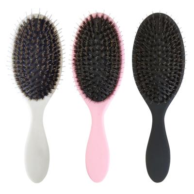 China 4g Fashional Factory Blend Soft Nylon And Boar Bristle Hair Massage Brush High Quality for sale