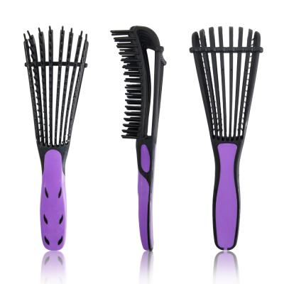 China Wholesale Custom Logo Products Cushion Eight Rows Detangling Massage Detangle Hair Brush For Curly Hair for sale