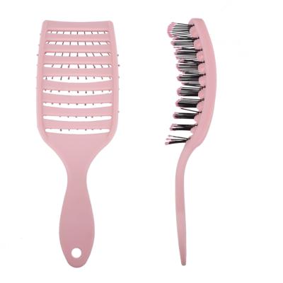 China Success Women Curly Hair Waterproof Detangle Tangle Plastic Comb Hairbrush for sale