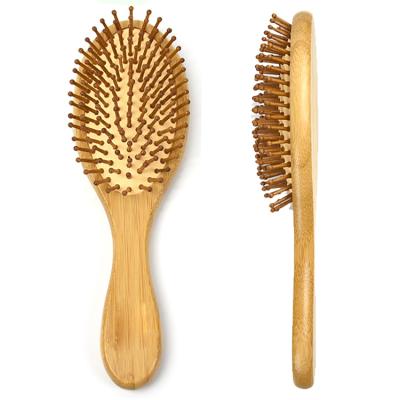 China Bamboo Handle Scalp Bristle Bamboo Hair Brush Eco-friendly Antistatic-stimulating Waterproof Massager for sale