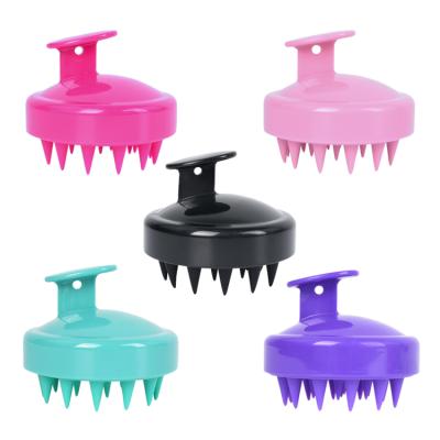 China New Design Waterproof Cheap Soft Durable Shower Bath For Hair Wet Silicone Shampoo Detangler Head Brush for sale