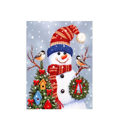 China New Classical/Postmodern Snowman Snowman Full Round 5D Diamond Painting Kit DIY Christmas Embroidered Diamond Painting Bedroom Living Room Decoration for sale