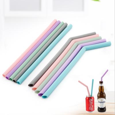 China Large Long Funny Colorful Silicone Drinking Straw High Quality Viable For Hot Drinks, Coffee, Mojito, Cocktail for sale