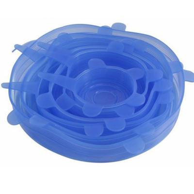 China Non Spill Hot Selling Silicone Stretch Lid , 6pcs Silicone Cool Lid Set For Flexible Bowl Lid for sale