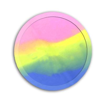 China Viable Creative Custom Silicone Cushion Rainbow Gradient Heat Insulation Tableware Table Mat Coaster for sale