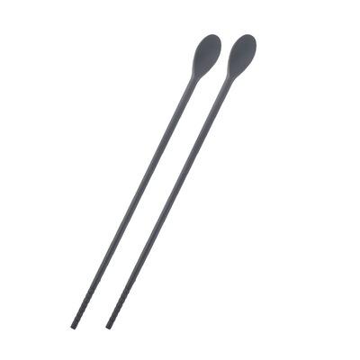 China Disposable Silicone Non-Slip Chopsticks Spoons Drink Stirring Rods Cocktail Stirring Spoon Ice Cube Stirring Chopsticks Stirring Spoons for sale