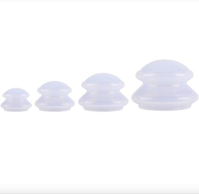 China White Body Silicone Massage Cupping Cup Set 4 Cups Silicone Set / Silicone Cupping Cupping / Massage Cupping for sale