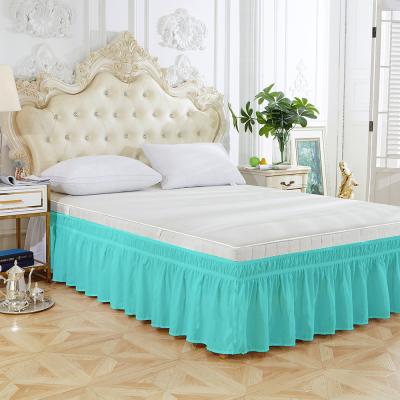 China AC011 Solid Color Hotel Bed Skirt Durable Microfiber Bedskirt Hotel Bedskirt Skin-friendly California King for sale