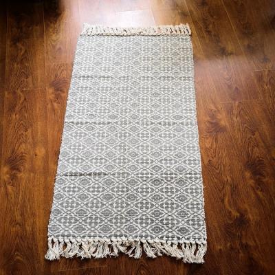 China Bedroom Washable Rug Living Room Blankets Machine Style Insti Bedside Handmade Floor Blanket With Tassels for sale