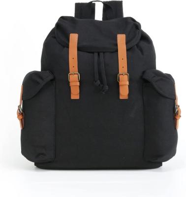 China Custom GPS OEM Vintage Canvas Backpack Women Men Travel Rucksack Laptop Backpack College Casual School Bag for sale