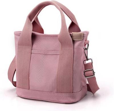 China Large Capacity Multi-pocket Handbag Eco-friendly Canvas Tote Purses Crossbody Bag For Women Handmade Tote Crossbody Bag for sale