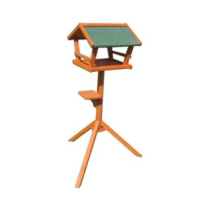 China New Sustainable Wholesale Unfinished Wooden Bird House Opens Chinese Bird Cage Feeder For Indoor And Outdoor for sale