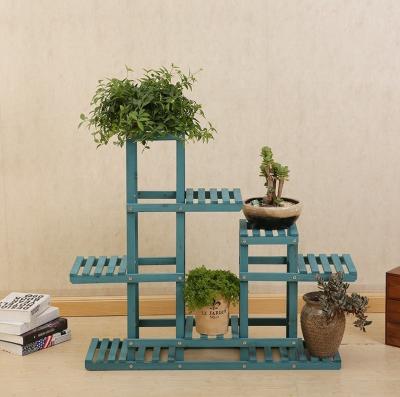 China CLASSIC Wooden Plant Shelf Storage Rack Flower Display Plant Stand for sale