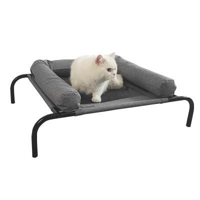 China Amazon Travel Selling Original Bolster Pet Cradle Raised Pet Bed With PP Cotton Edge for sale