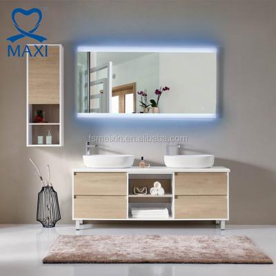 China Illuminated 2018 MAXIS New Design Bathroom Accessories Waterproof Led Bathroom Mirror Cabinet for sale