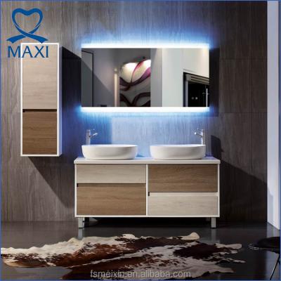 China MAXI American Bathroom Accessories Wall Illuminated Warm Makeup Mirror With Led Light Led Infinity Mirror for sale