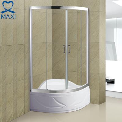 China Eco - Friendly Wholesale Price Middle Sliding Shower Door 2 Sided Portable Toilet Shower Room Cubicle for sale