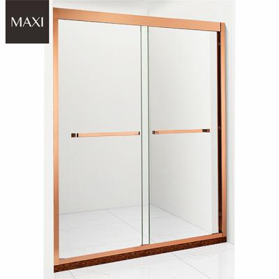 China MAXI Stainless Steel Shower Door Sliding Door Style Modern Single Bathroom Shower Enclosure for sale