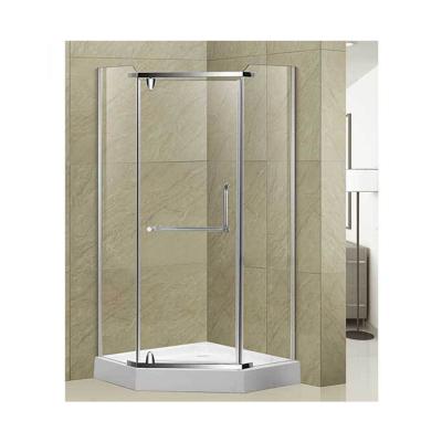 China MEXI Ware Modern Diamond Shaped Frameless Bathroom Shower Door Sanitary Glass Shower Door for sale