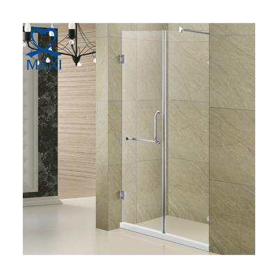 China Modern Design Eco - Friendly Frameless Square Corner Hinge Bathroom Sliding Shower Glass Door for sale