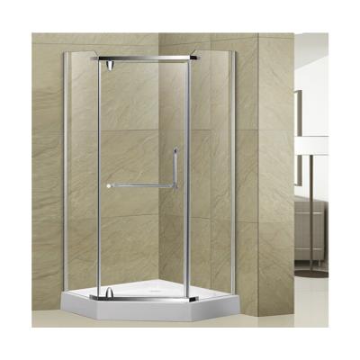 China Modern Custom Design 8mm Enclosure Bathroom Diamond Free Standing Glass Shower Room for sale