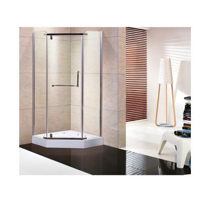 China Eco - Friendly Custom Design Round Frameless Glass Room Free Standing Diamond Shower Enclosure for sale