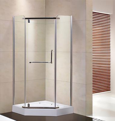 China Custom Size Eco - Friendly 8 Mm Tempered Glass Stainless Steel Sliding Open Bath Shower Cabin for sale