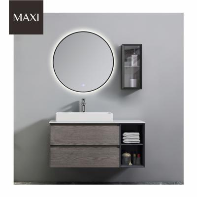 China Modern Hot Selling Single Sink Cabinet Wall Mounted Bathroom Vanity for sale