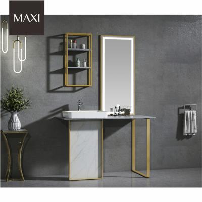 China MAXIS Bathroom Vanity Modern Luxury Waterproof Wooden Bathroom Vanity Cabinet for sale