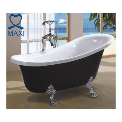 China Modern Bathroom Bathtub Factory Price Portable Freestanding Acrylic Clawfoot Bathtub With 4 Legs for sale