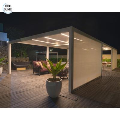 China Easily Assembled Louvered Roof Pergola Aluminium Outdoor Motorized Waterproof Pergolas Sunshade en venta