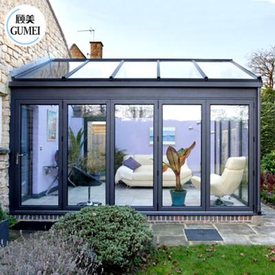 Cina Cheap Price Sun Room Aluminum Winter Garden Sunroom Glass House For Villa in vendita