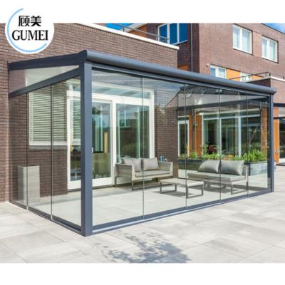 中国 Install Easily Aluminum Prefabricated Winter Garden Green House Sunshine Customized Roof For Sunroom Insulating Glass Lifetime 販売のため