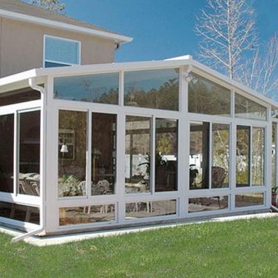 Cina Hollow Glass 4 Season Garden Glass House Conservatory Double-hipped Outdoor Green Houses Garden Big Size in vendita