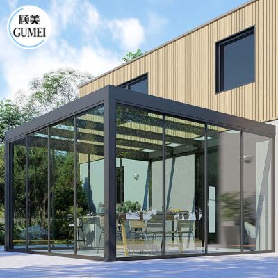 Cina Customized Victorian Laser Cut Insulating Glass Aluminum Alloy+glass+accessories House Veranda Sunroom Conservatory Lifetime Gua in vendita