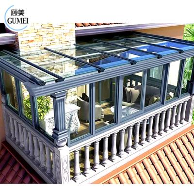 中国 Tempered Glass Garden Glass House For Sunroom Winter Enjoy Harmless Sunshine 販売のため