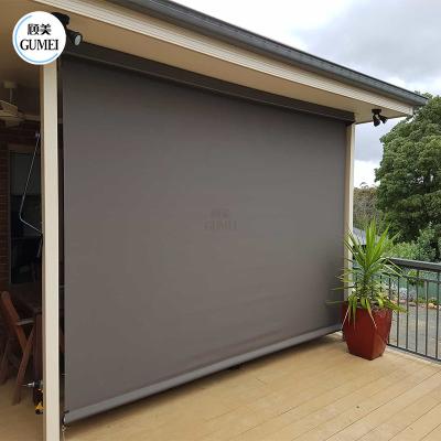 Cina Motorized Blinds Aluminum Roller Blinds Outdoor Zipped Screen Roller Side Shutter Shades in vendita