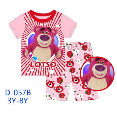 China 3-8 Years Old Breathable Summer Short Sleeve Pajamas Cartoon Design Super Cute for sale